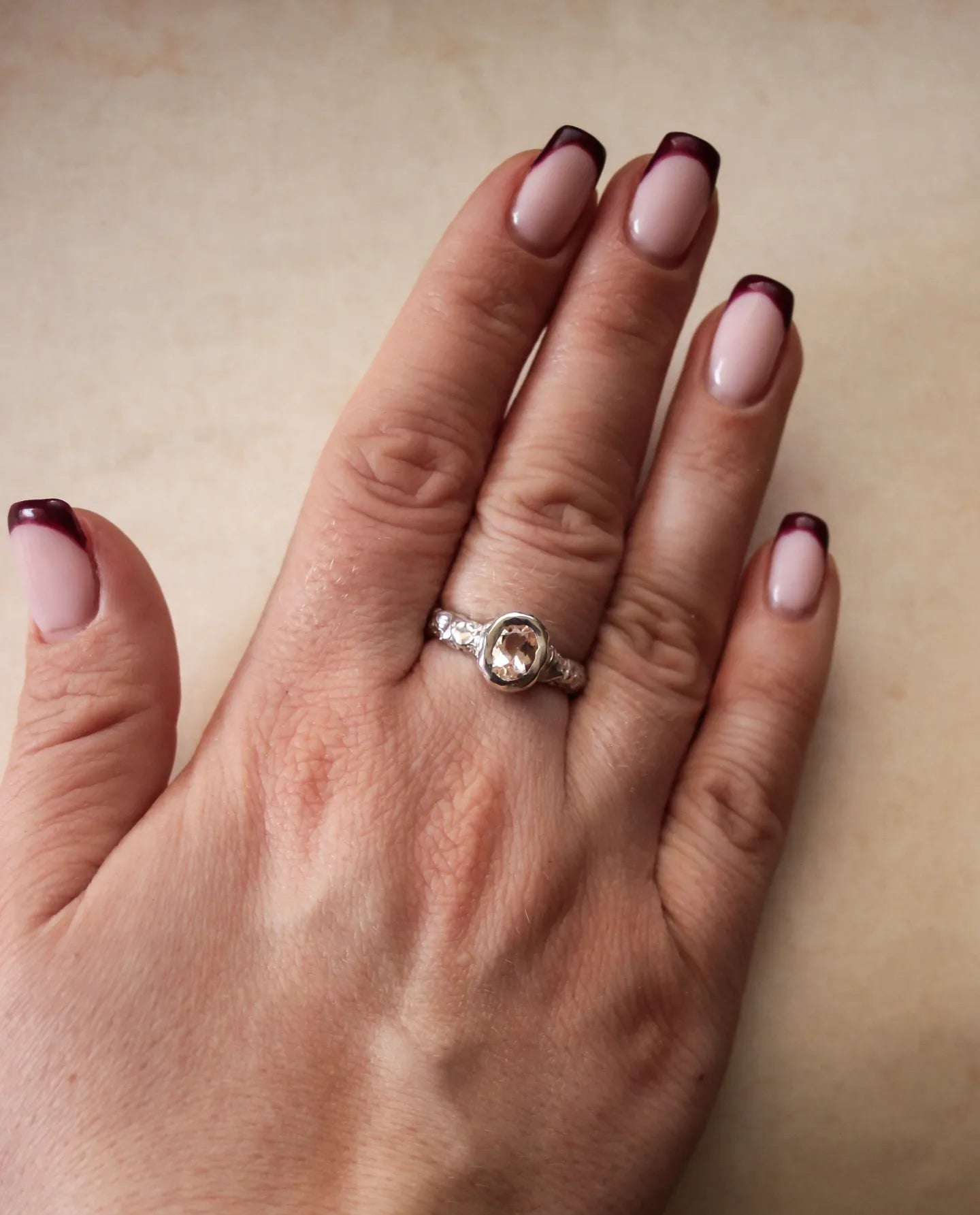 Ring with Morganite gem