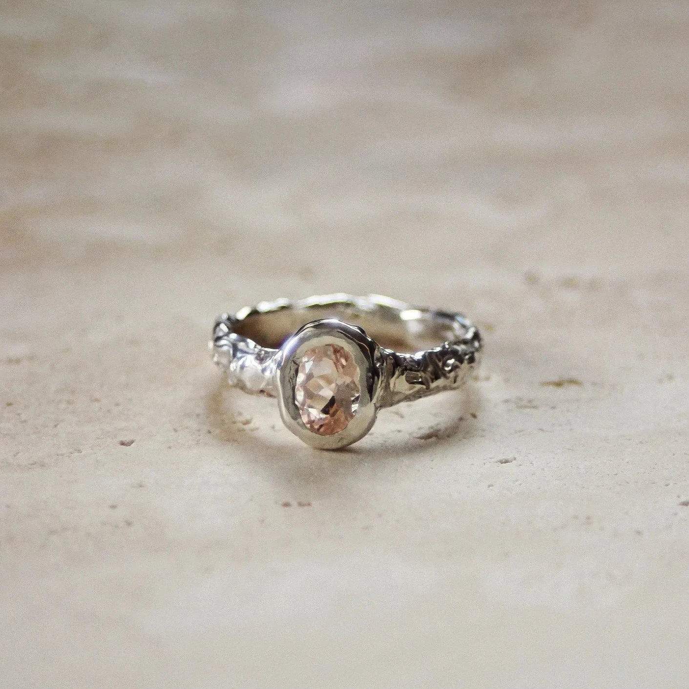 Ring with Morganite gem