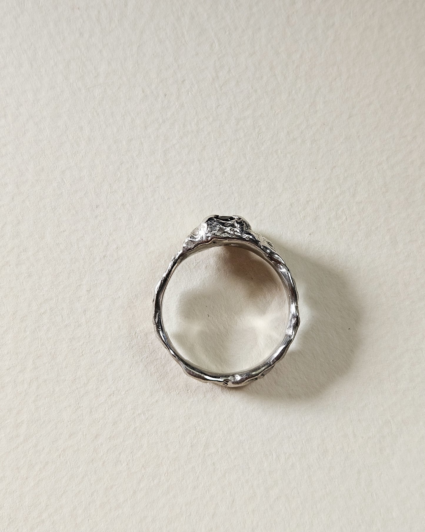 Rustic Ring with Smoke Quartz