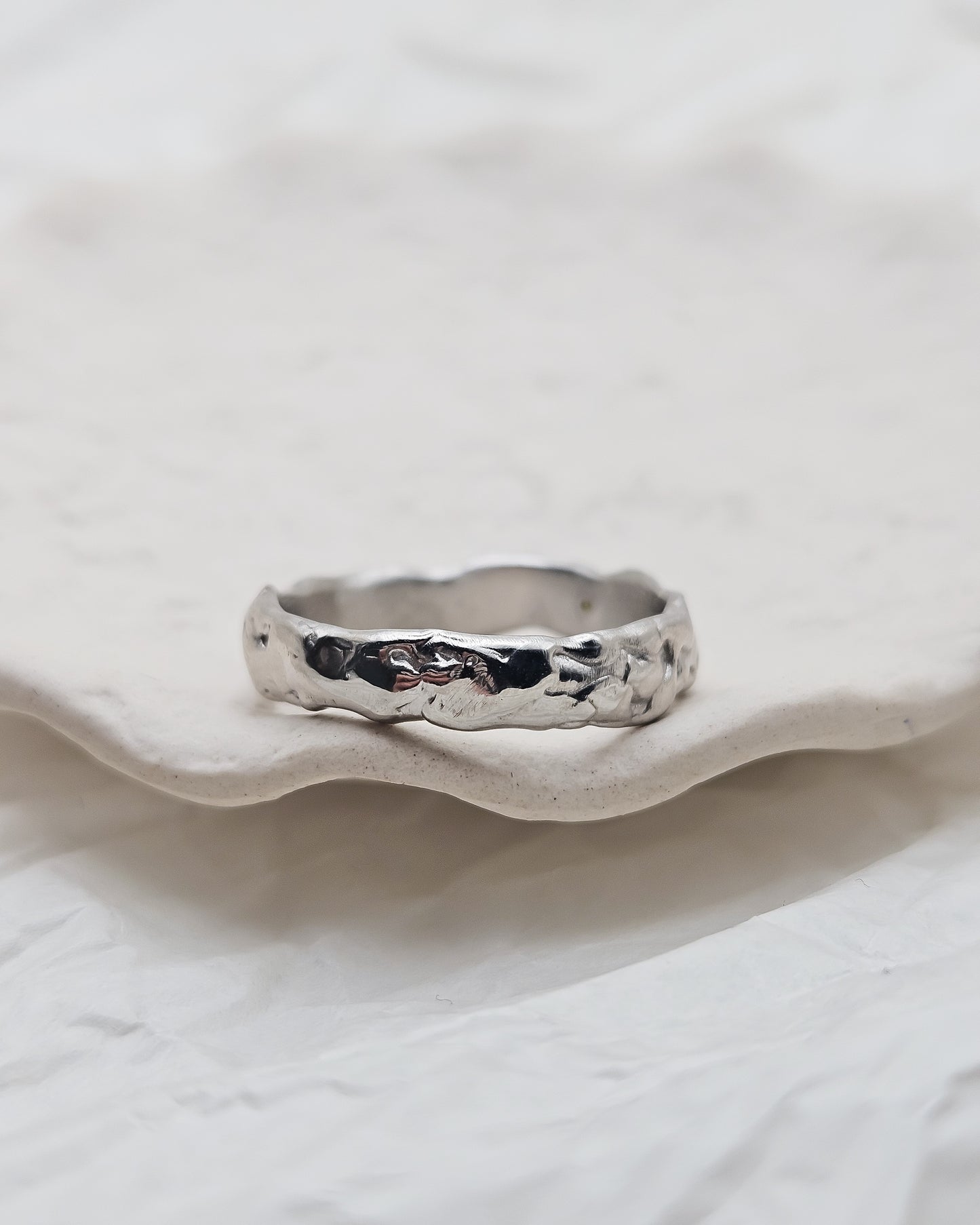 Melted ring with tourmaline